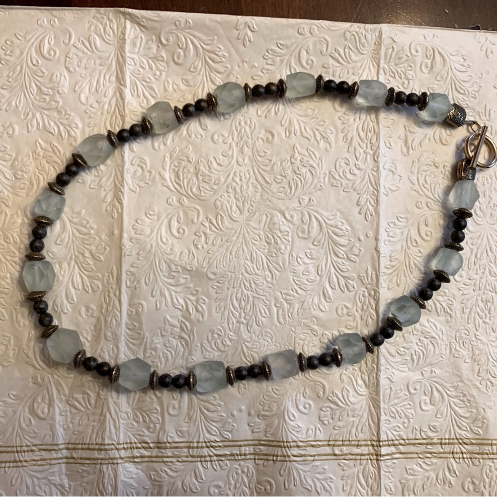 Necklace with blue stones